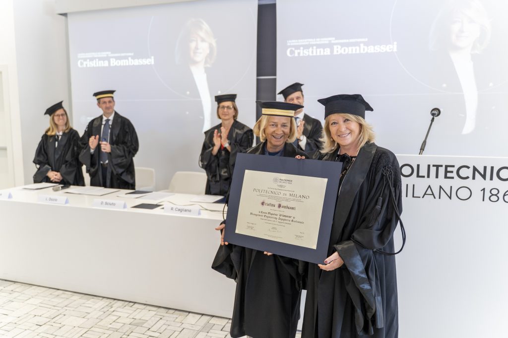Il Politecnico di Milano per Cristina Bombassei: prima donna laureata honoris causa in Ingegneria