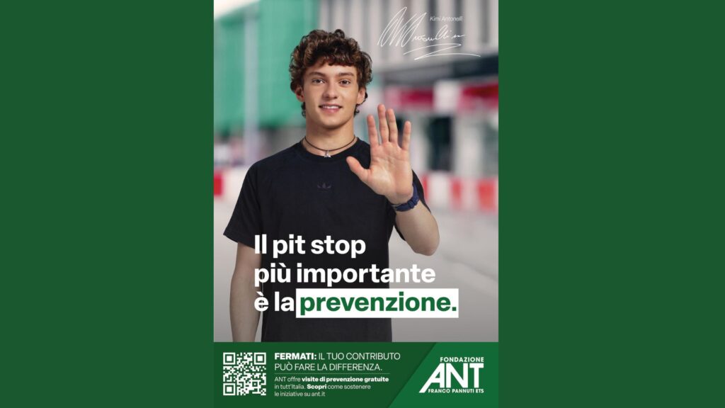 Kimi Antonelli per la Fondazione ANT: quando la F1 diventa messaggio sociale