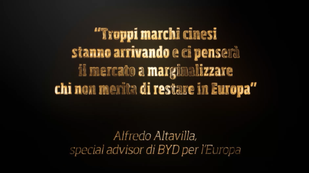 Automotive World" anno 5: per Altavilla (BYD Europa) troppi i marchi cinesi in arrivo